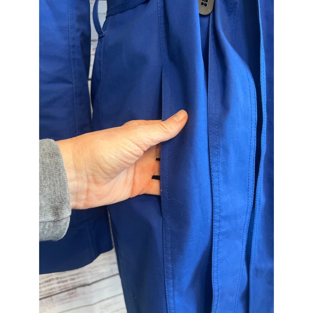 Kenneth Cole Reaction Womens Belted Rain Trench Coat Blue Size Small - Picture 5 of 15